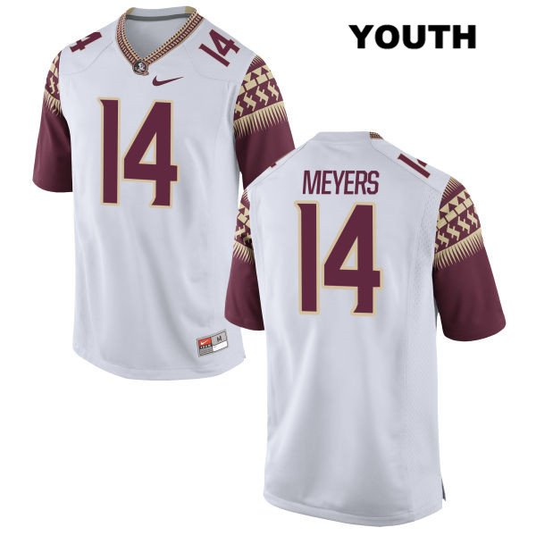 Youth NCAA Nike Florida State Seminoles #14 Kyle Meyers College White Stitched Authentic Football Jersey FZN0769EC